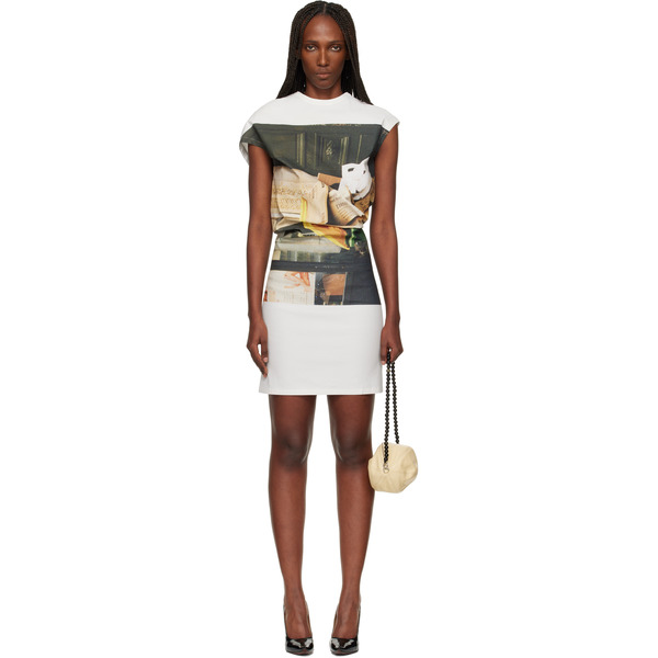  Issey Miyake Multicolor Street View Minidress 