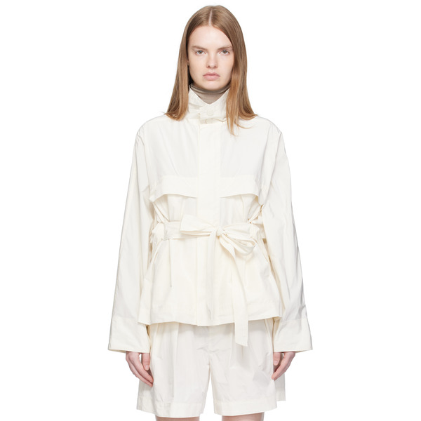  Issey Miyake Off-white Crumpled U Blouson Jacket 