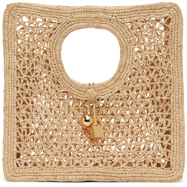  Jacquemus Beige La Croisière 'the Spiaggia Small Square' Tote 