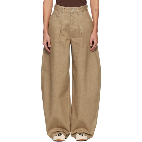  Jacquemus Beige 'the Ovalo De-nîmes Denim' Jeans 