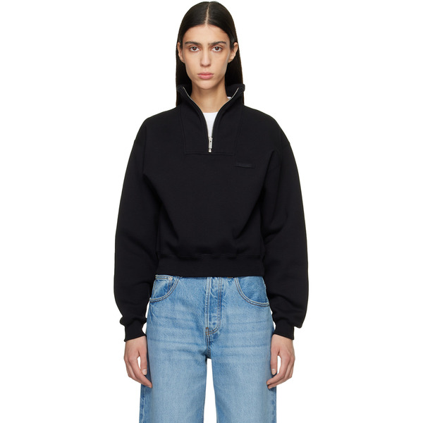  Jacquemus Black 'the Gros Grain Zipped-rollneck' Sweatshirt 