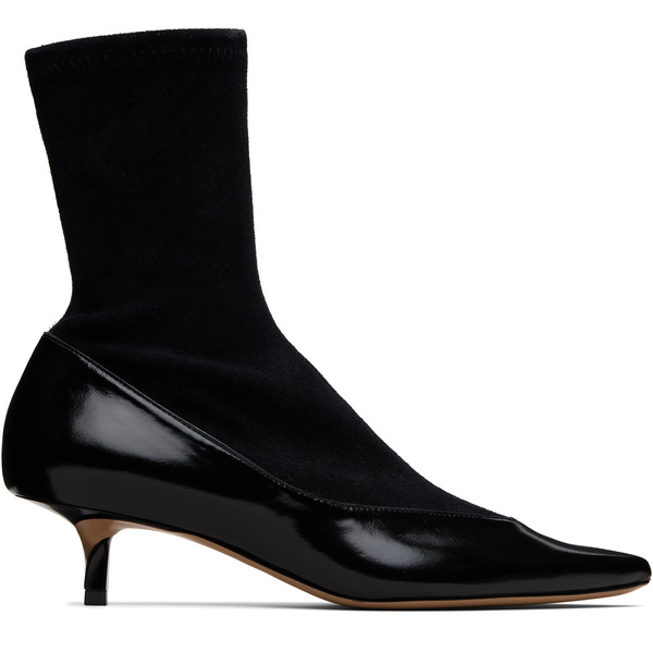 Jacquemus Black 'the Tourni Pumped Ankle' Boots 