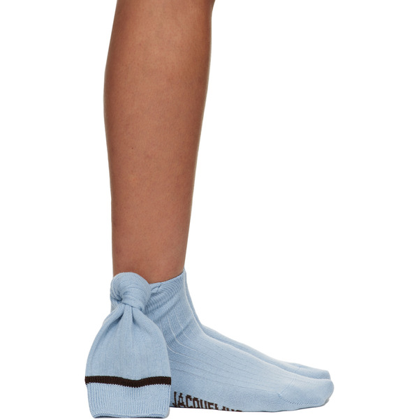  Jacquemus Blue Le Papier 'les Chaussettes Noeud' Socks 