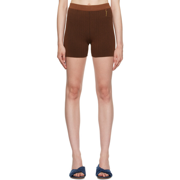  Jacquemus Brown Le Raphia 'le Pralu' Shorts 