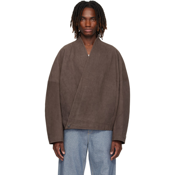  Jacquemus Brown 'the Berger' Suede Jacket 