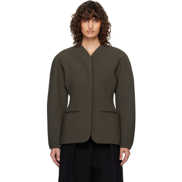  Jacquemus Khaki 'the Ovalo' Blazer 
