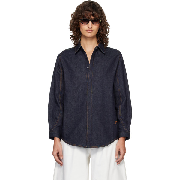  Jacquemus Navy 'the Amelo De-nîmes Denim' Shirt 