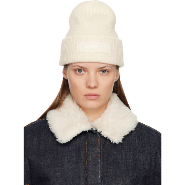  Jacquemus Off-white La Casa 'the Gros Grain' Beanie 