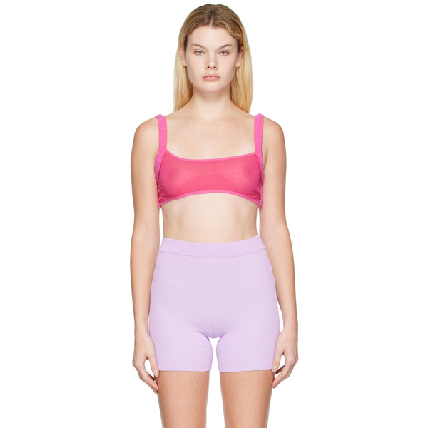  Jacquemus Pink Le Papier 'le Bandeau Ascosu' Bra 