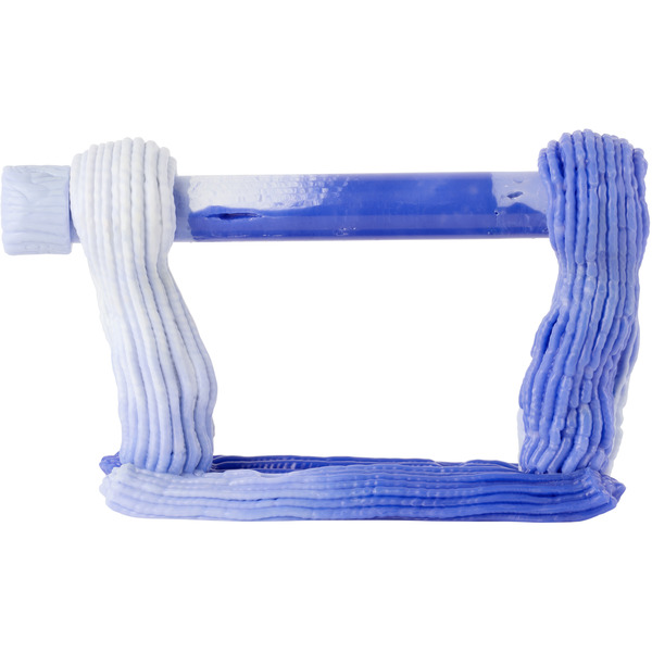  James Shaw Blue Plastic Baroque Toilet Roll Holder 