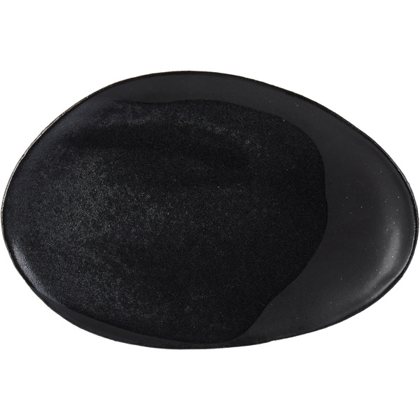  Jars Céramistes Black L Wabi Oval Plate 