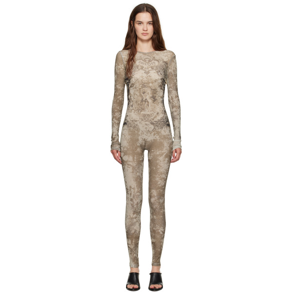  Jean Paul Gaultier Beige 'the Médaillon' Jumpsuit 