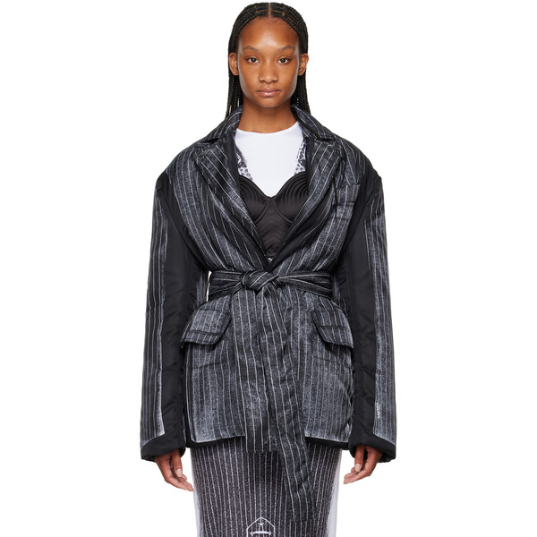  Jean Paul Gaultier Black Insulated Blazer 