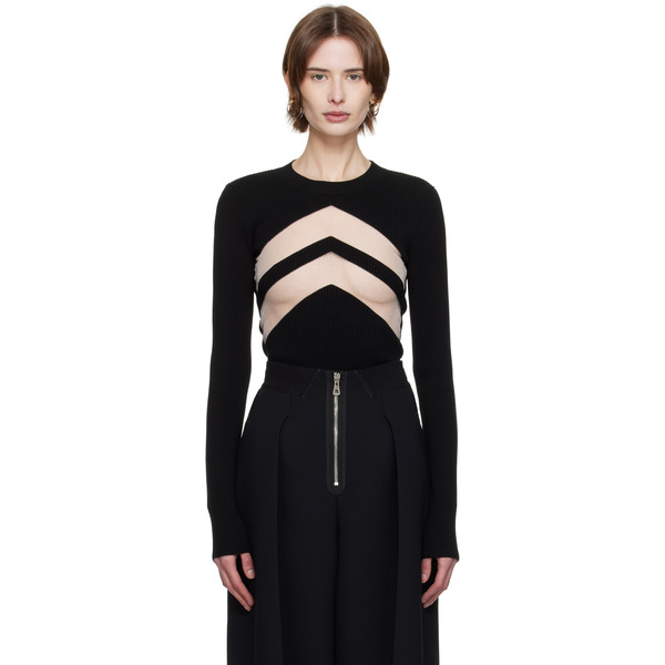  Jean Paul Gaultier Black 'the Chevrons' Sweater 