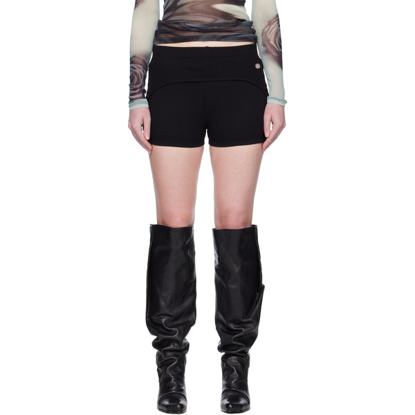  Jean Paul Gaultier Black 'the Garter Mini' Shorts 