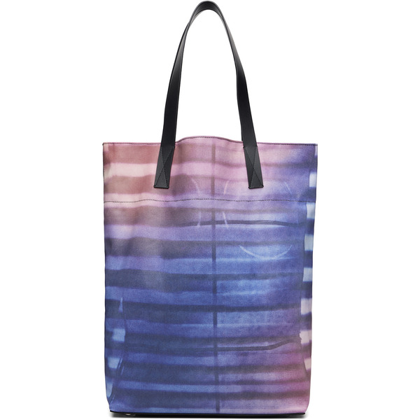  Jean Paul Gaultier Blue Coated Canvas Printed Air Tote 