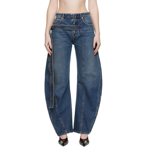  Jean Paul Gaultier Blue 'the Denim Strap' Jeans 