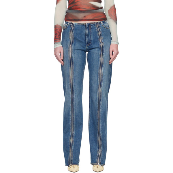  Jean Paul Gaultier Blue 'the Zipped' Jeans 