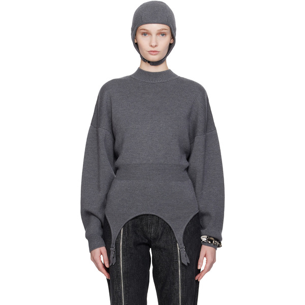  Jean Paul Gaultier Gray 'the Garter' Sweater 