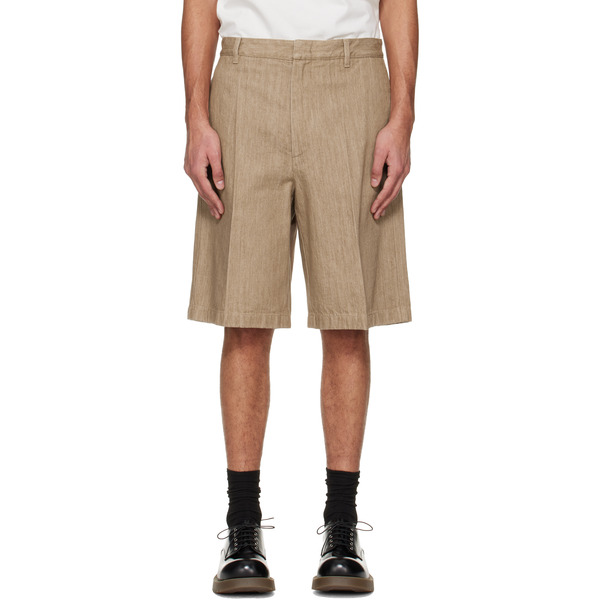 Jil Sander Beige Lightweight Denim Shorts 