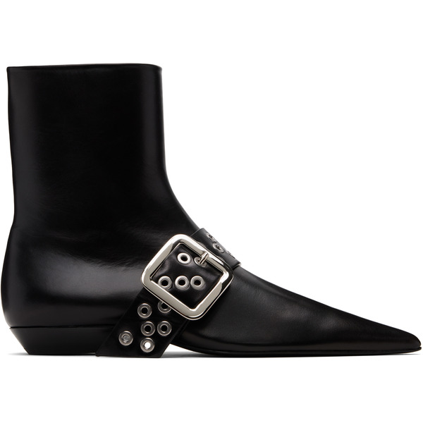  Jil Sander Black Ankle Boots 