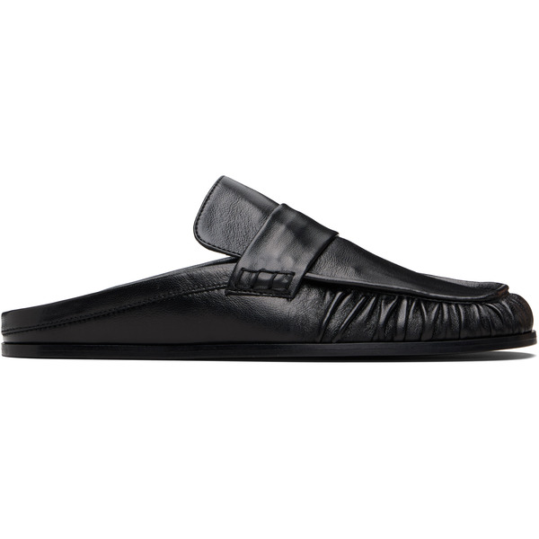  Jil Sander Black Moc Toe Loafers 