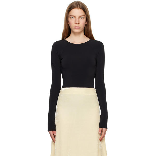  Jil Sander Black Open Back Bodysuit 