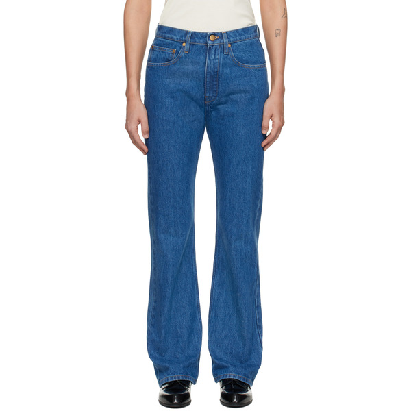  Jil Sander Blue Flared Denim Jeans 