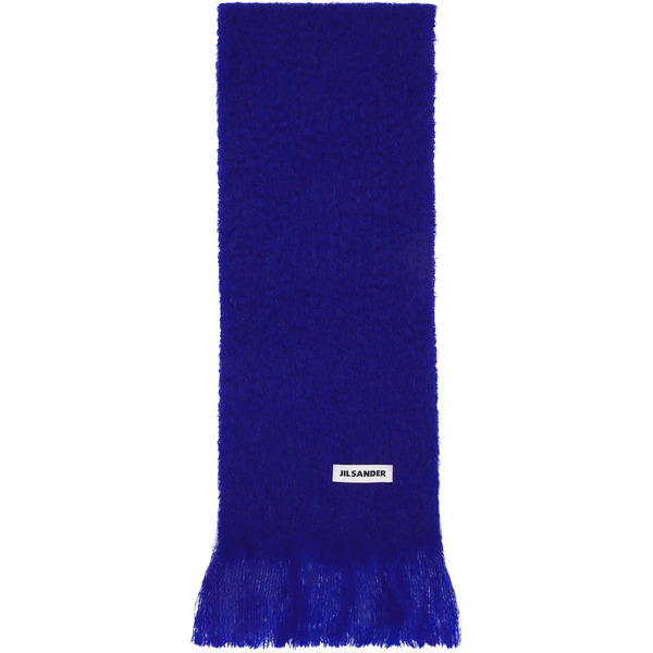  Jil Sander Blue Plain Scarf 