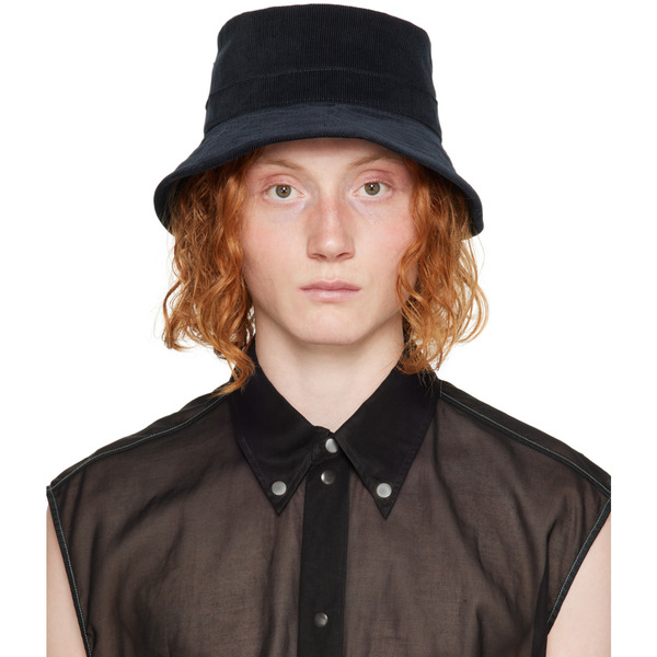  Jil Sander Navy Corduroy Bucket Hat 