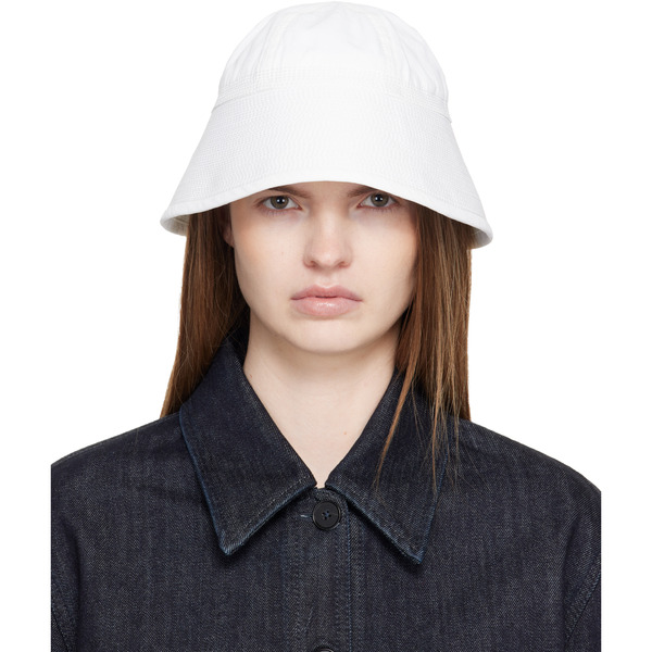  Jil Sander Off-white Linen Bucket Hat 