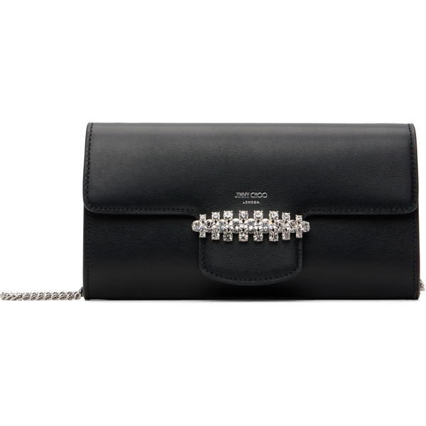 Jimmy Choo Black Bing Wallet Chain Bag 
