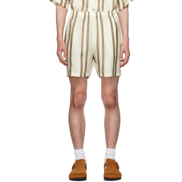 John Elliott Off-white Striped Shorts 
