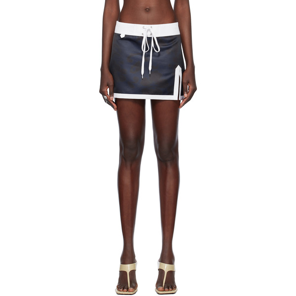  Julie Kegels Navy Sateen Miniskirt 