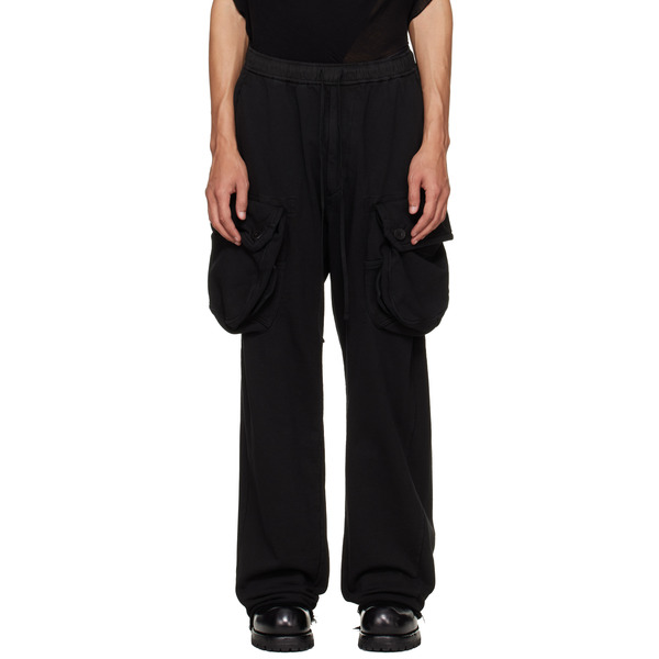  Julius Black Gasmask Wide Cargo Pants 