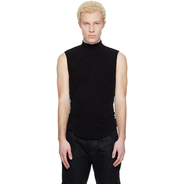  Julius Black Seamed High Neck T-shirt 