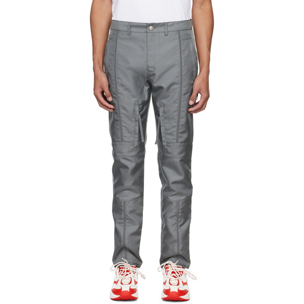  Kanghyuk Gray Lock Stitched Trousers 