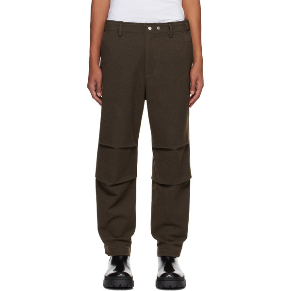  Karmuel Young Brown Biker Trousers 