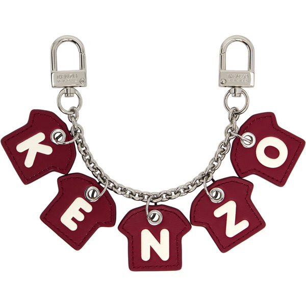  Kenzo Burgundy Kenzo Paris Kenzo Chain Charm Keychain 