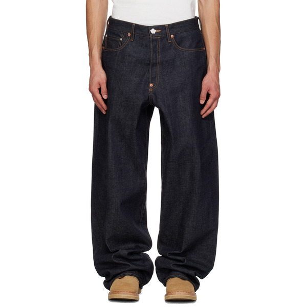  Kenzo Indigo Turn Up Wide Fit Jeans 