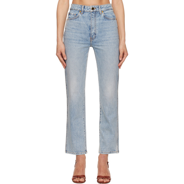  Khaite Blue Abigail Stretch Jeans 