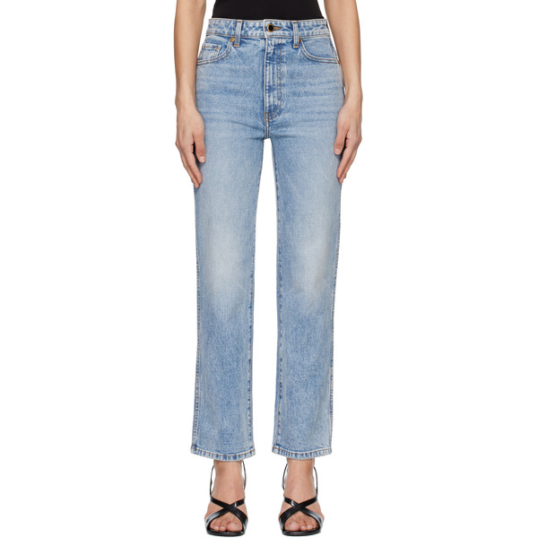  Khaite Blue Abigail Stretch Jeans 