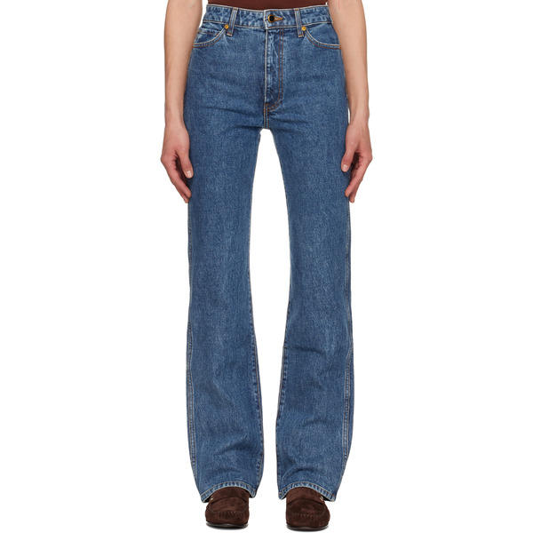  Khaite Blue Danielle Stretch Jeans 