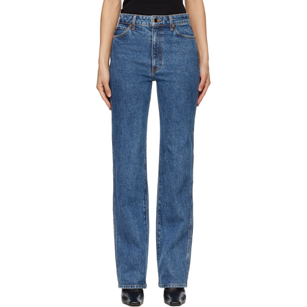  Khaite Blue Danielle Stretch Jeans 