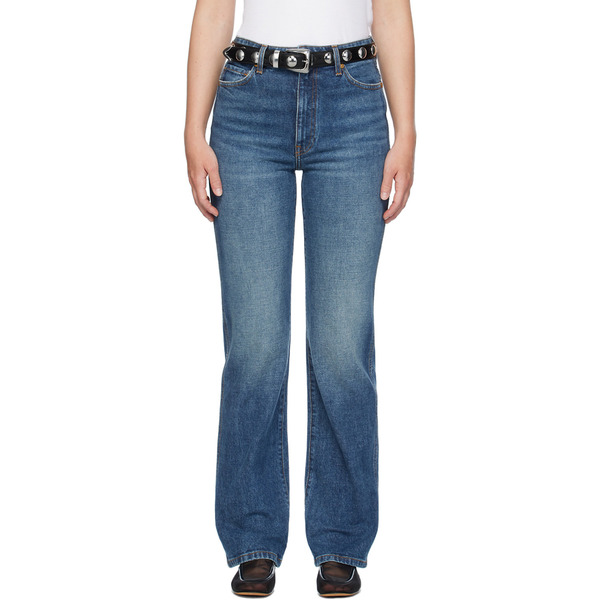 Khaite Blue 'the Danielle' Stretch Jeans 