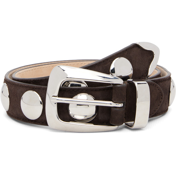  Khaite Brown Benny Studs Belt 