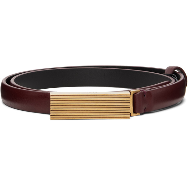  Khaite Burgundy Empire Belt 