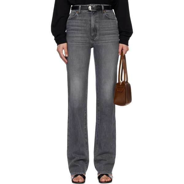  Khaite Gray Danielle Stretch Jeans 