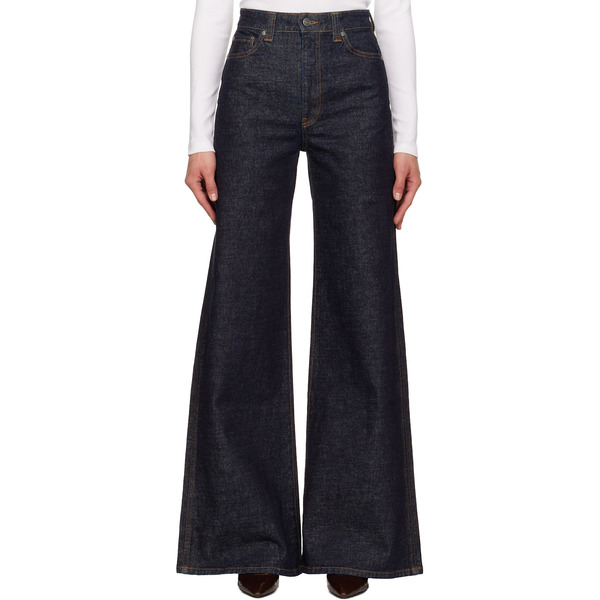  Khaite Indigo Dane Stretch Jeans 