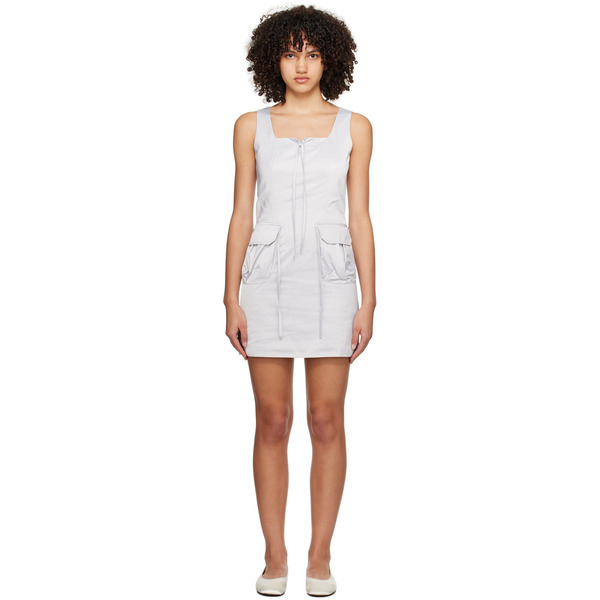  Kijun Gray Cargo Minidress 
